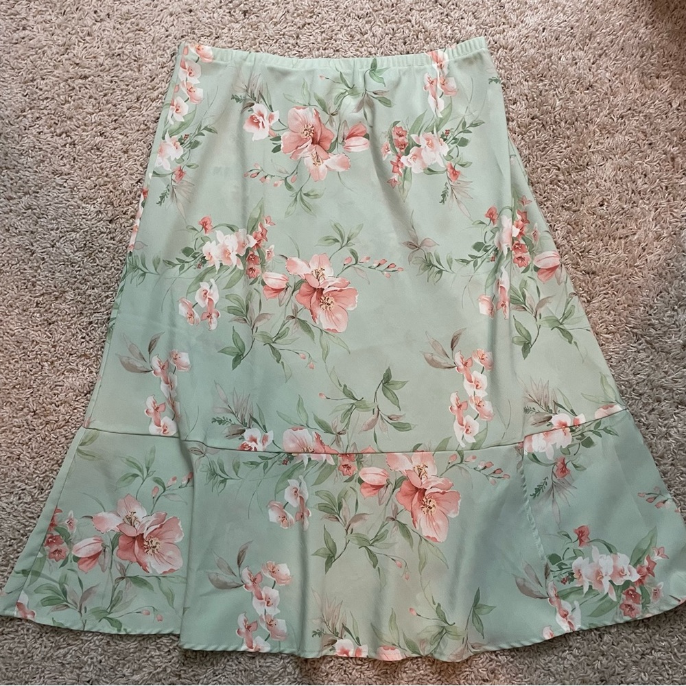 alfred dunner floral skirt size 14!
